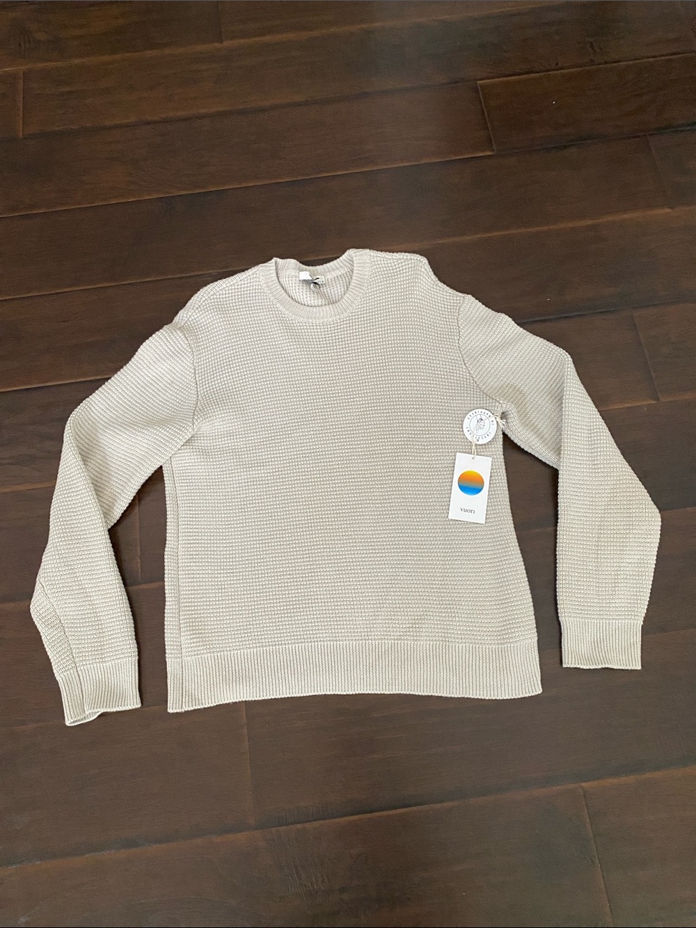 New with tag Vuori merino wool blend Denver waffle crew sweater men’s size M